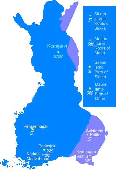 Kartta Suomesta, Map of Finland